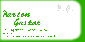 marton gaspar business card
